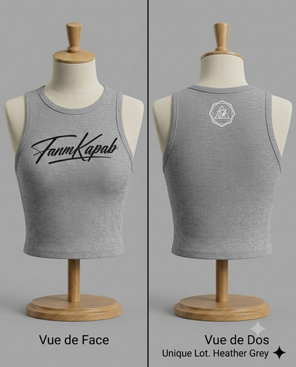 Débardeur croptop FANM KAPAB Bleu