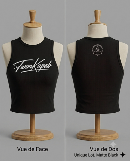 Débardeur croptop FANM KAPAB Noir