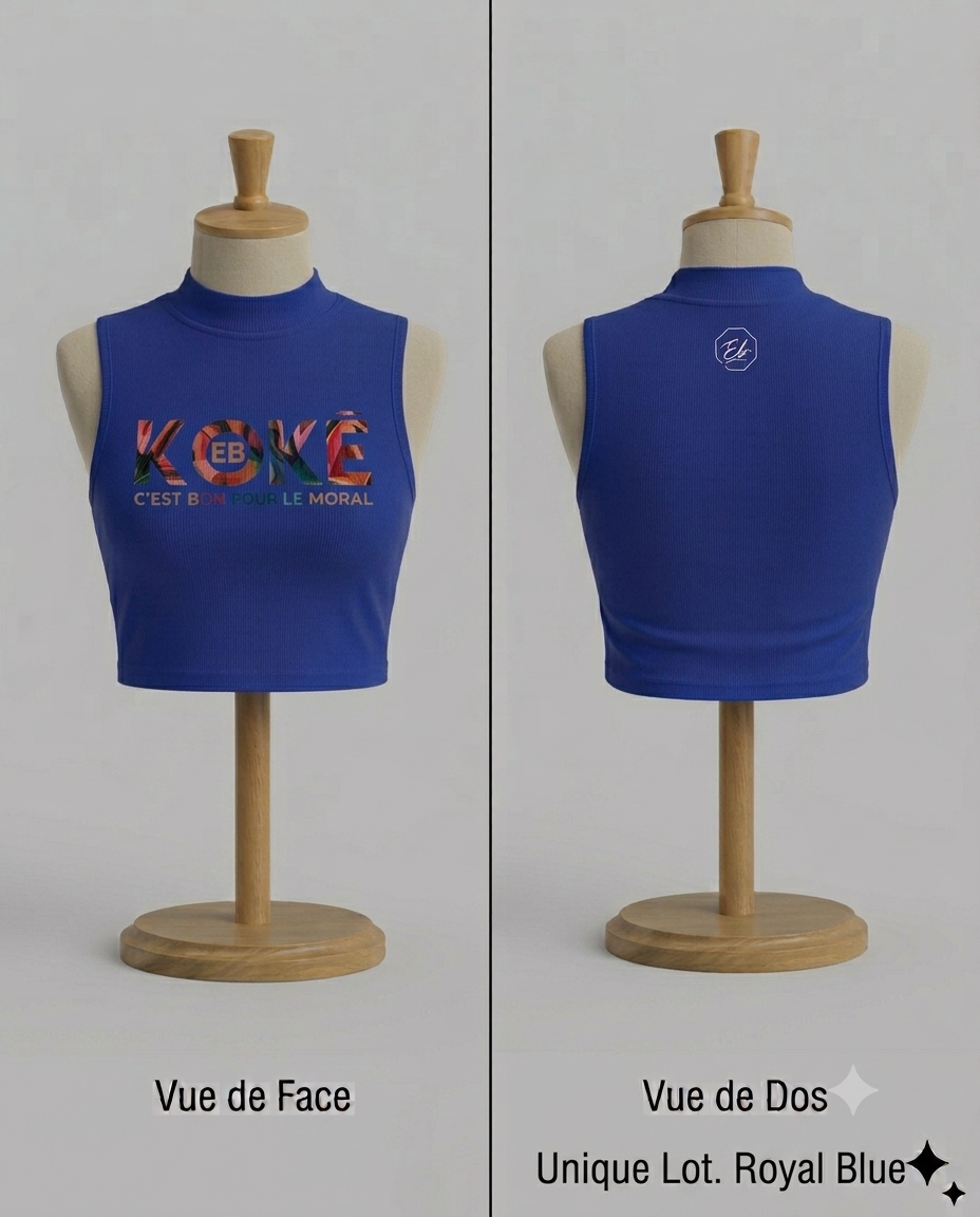 Débardeur croptop KOKÉ — Bleu
