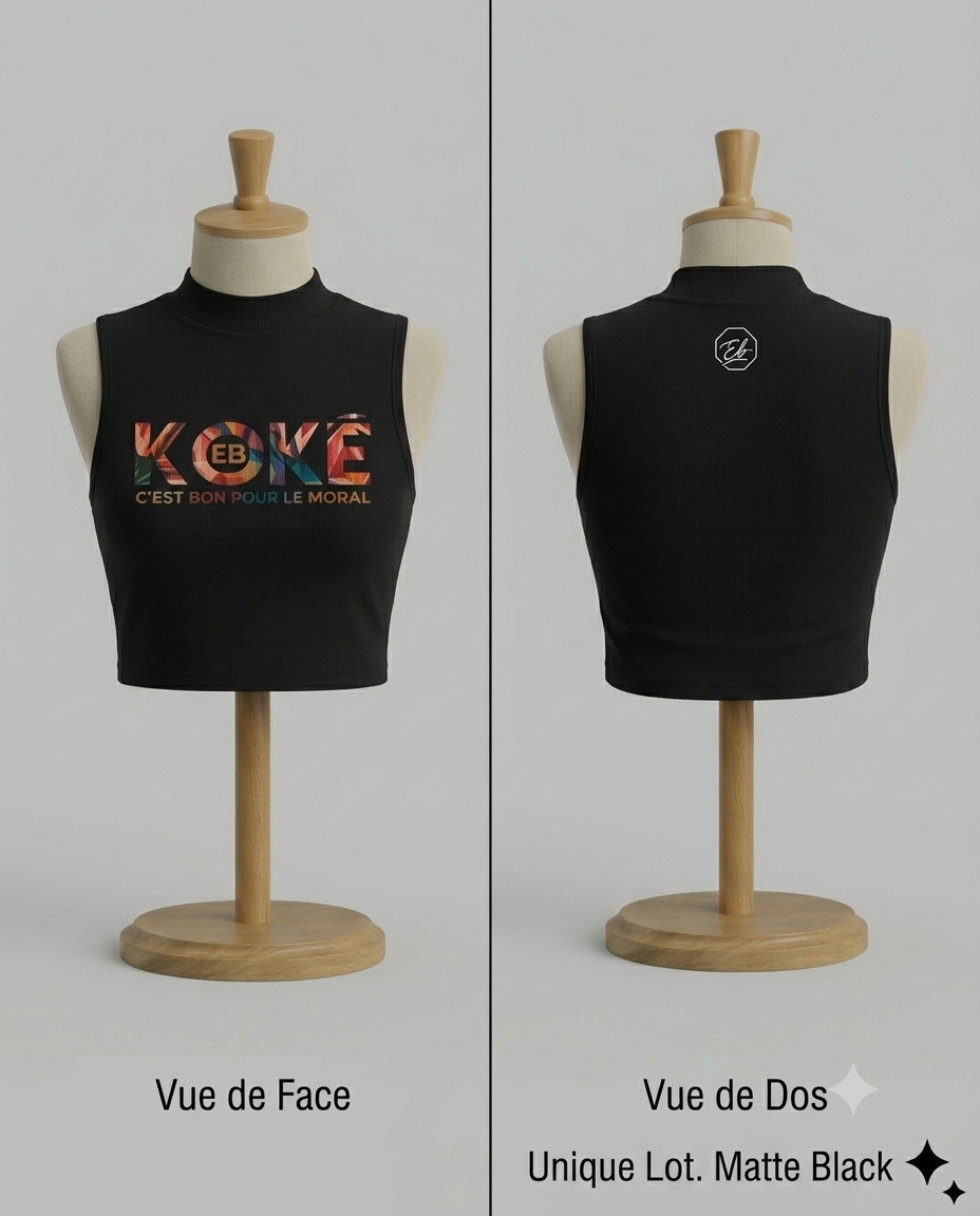 Débardeur croptop KOKÉ — Noir