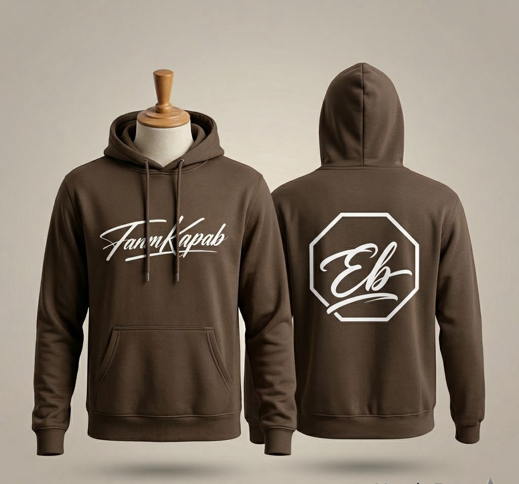 Hoodie FANM KAPAB femme marron face et dos