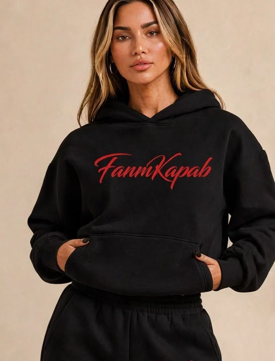 Ensemble Jogging FANM KAPAB - Noir - logo rouge