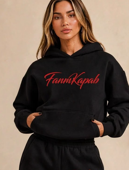 Ensemble Jogging FANM KAPAB - Noir - logo rouge